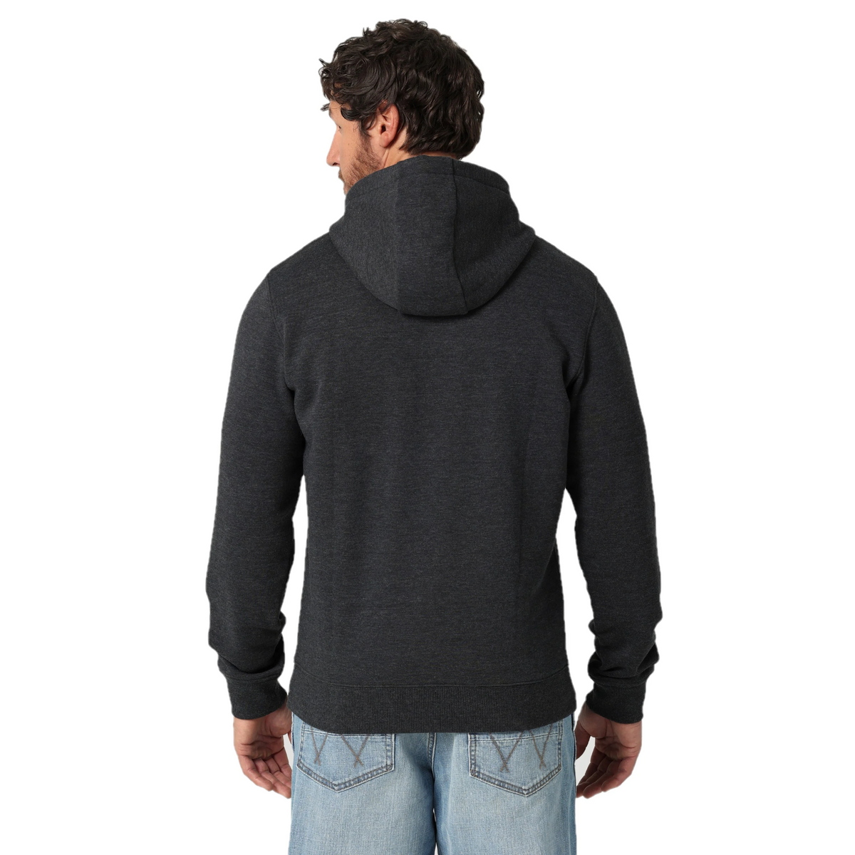 Wrangler Men's Mexican Flag Caviar Heather Pullover Hoodie
