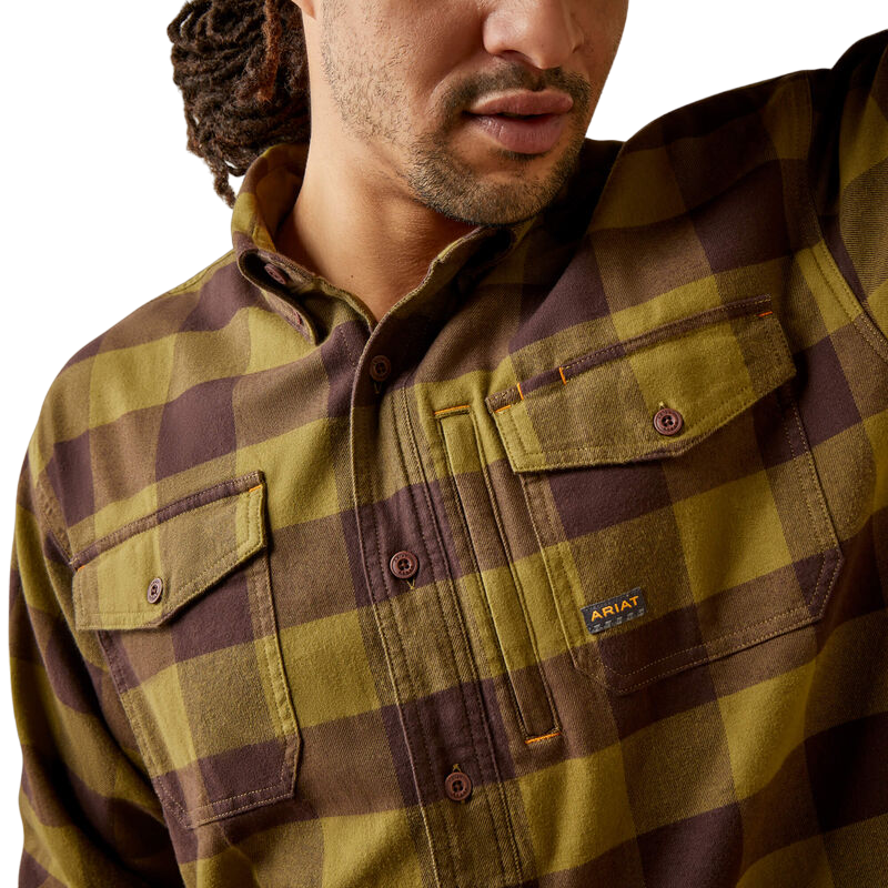 Ariat Men's Clothing Rebar Flannel Work Multicolor Shirt