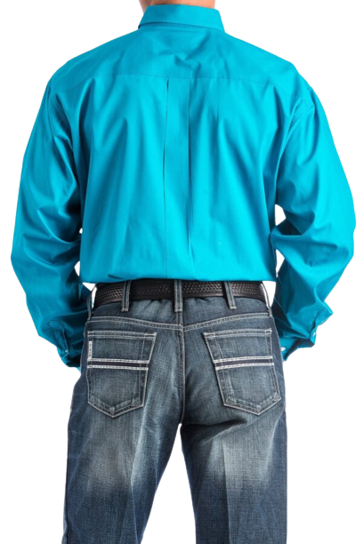 Cinch Men's Solid Teal Shirt