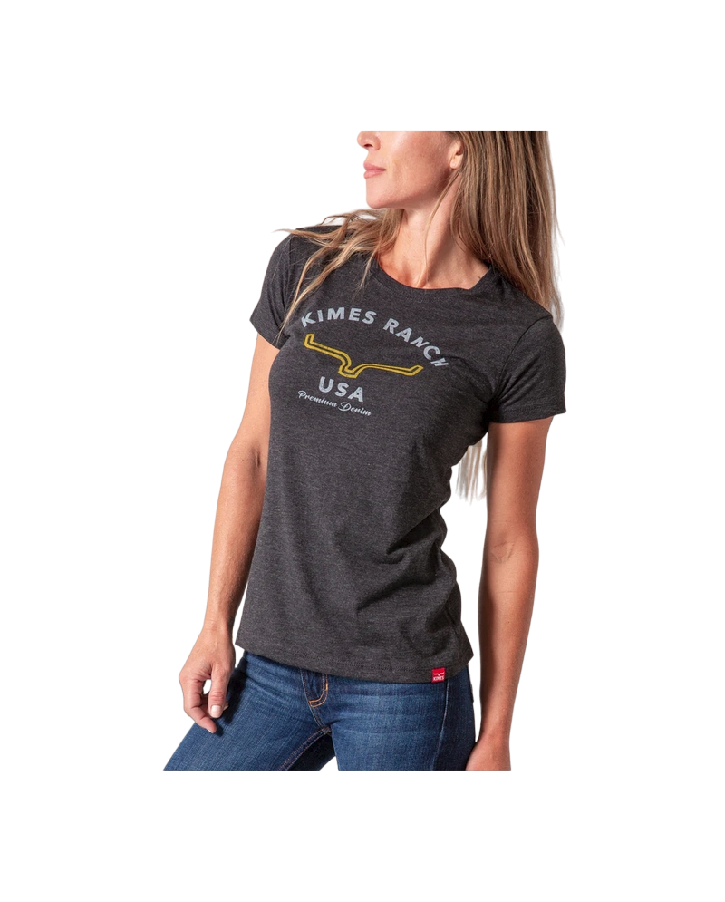 Kimes Ranch Women's Arch Tee Fitted Black Shirt