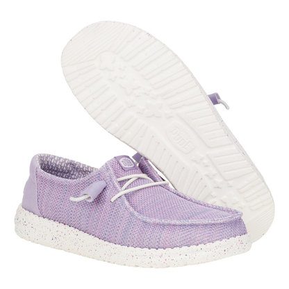 Hey Dude Women's Wendy Stretch Sox Lilac Shoes