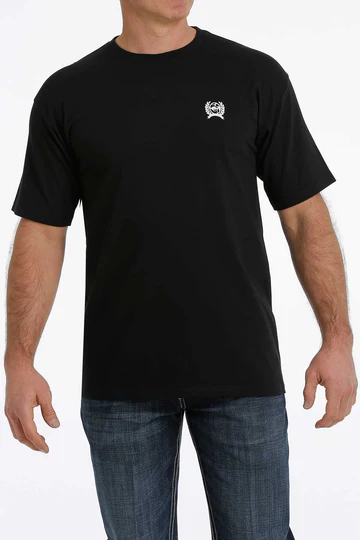 Cinch Men's Round Logo Black Shirt
