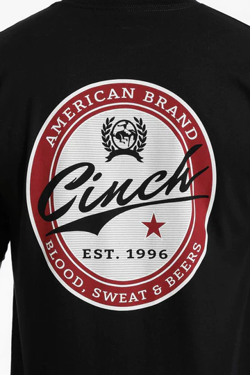 Cinch Men's Round Logo Black Shirt