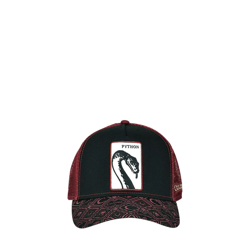 Cuadra Men's With Python Patch Snapback Red Cap