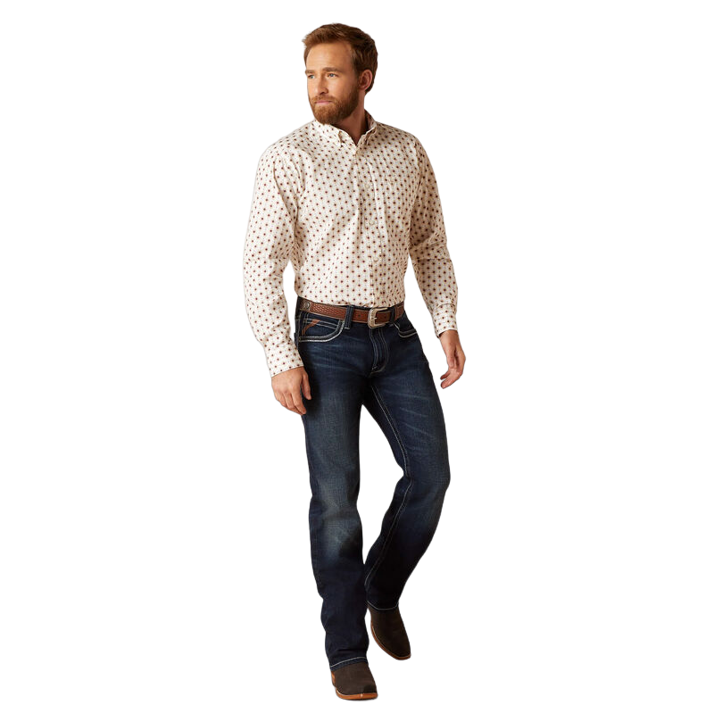 Ariat Men's Naten Fitted White Shirt