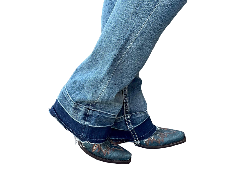 Grace Women's in LA Easy Fit Embellished Horse Shoe Bootcut Jeans