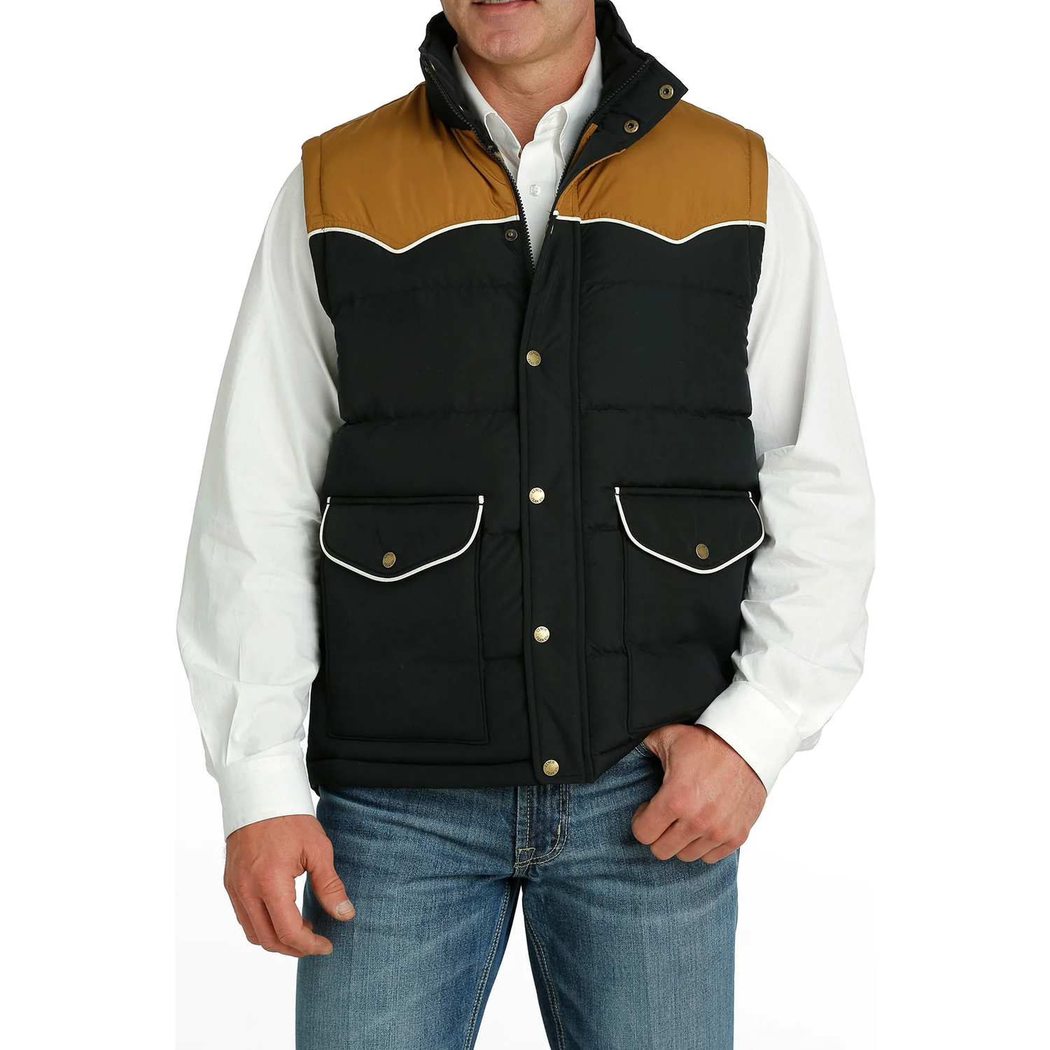 Men's Cinch Reversible Quilted Vest-Aztec Print/Brown