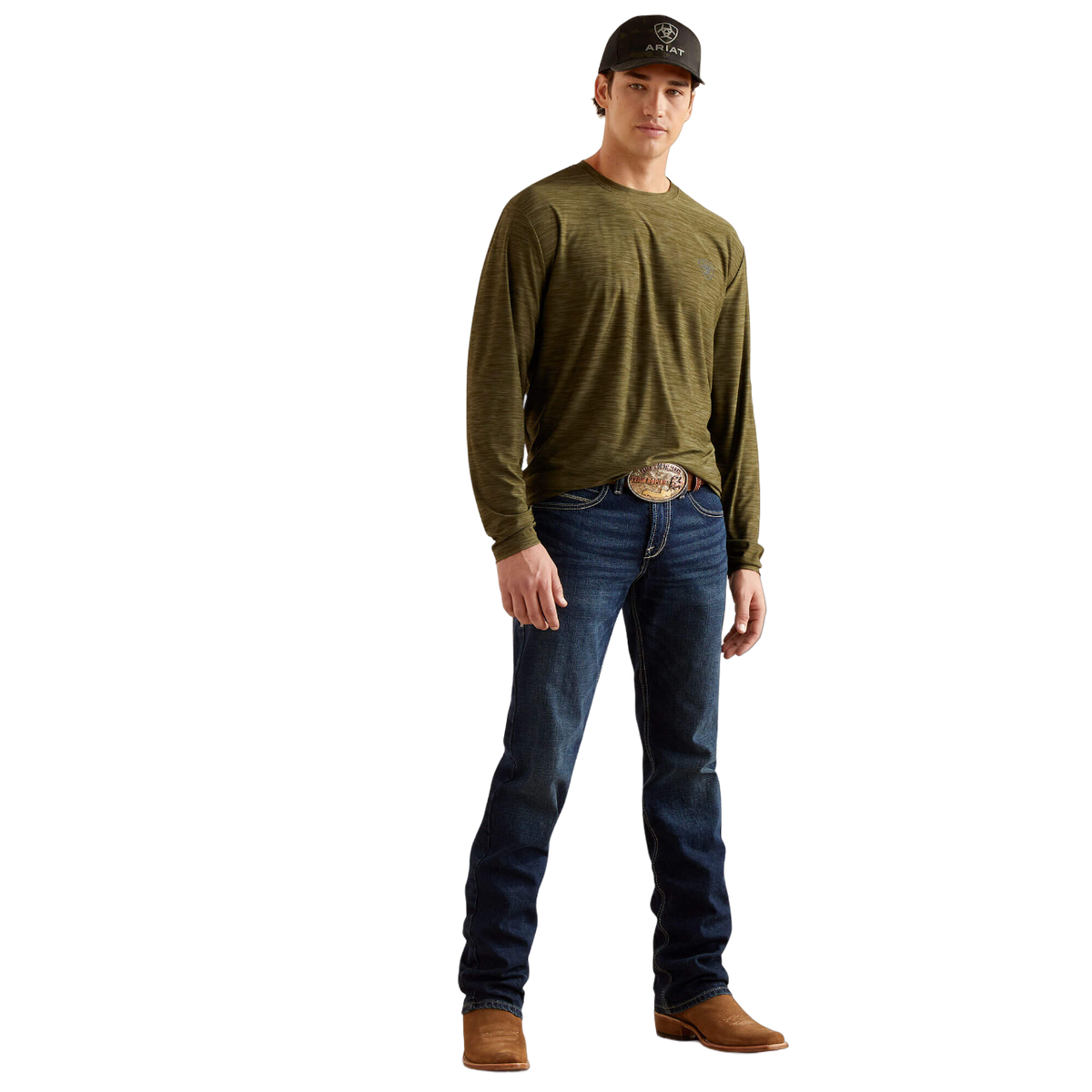 Ariat Men's Charger Logo Brine Olive T-Shirt