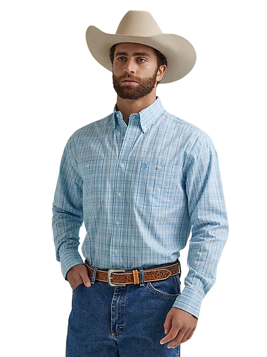 Wrangler Men's George Strait Blue Shirt