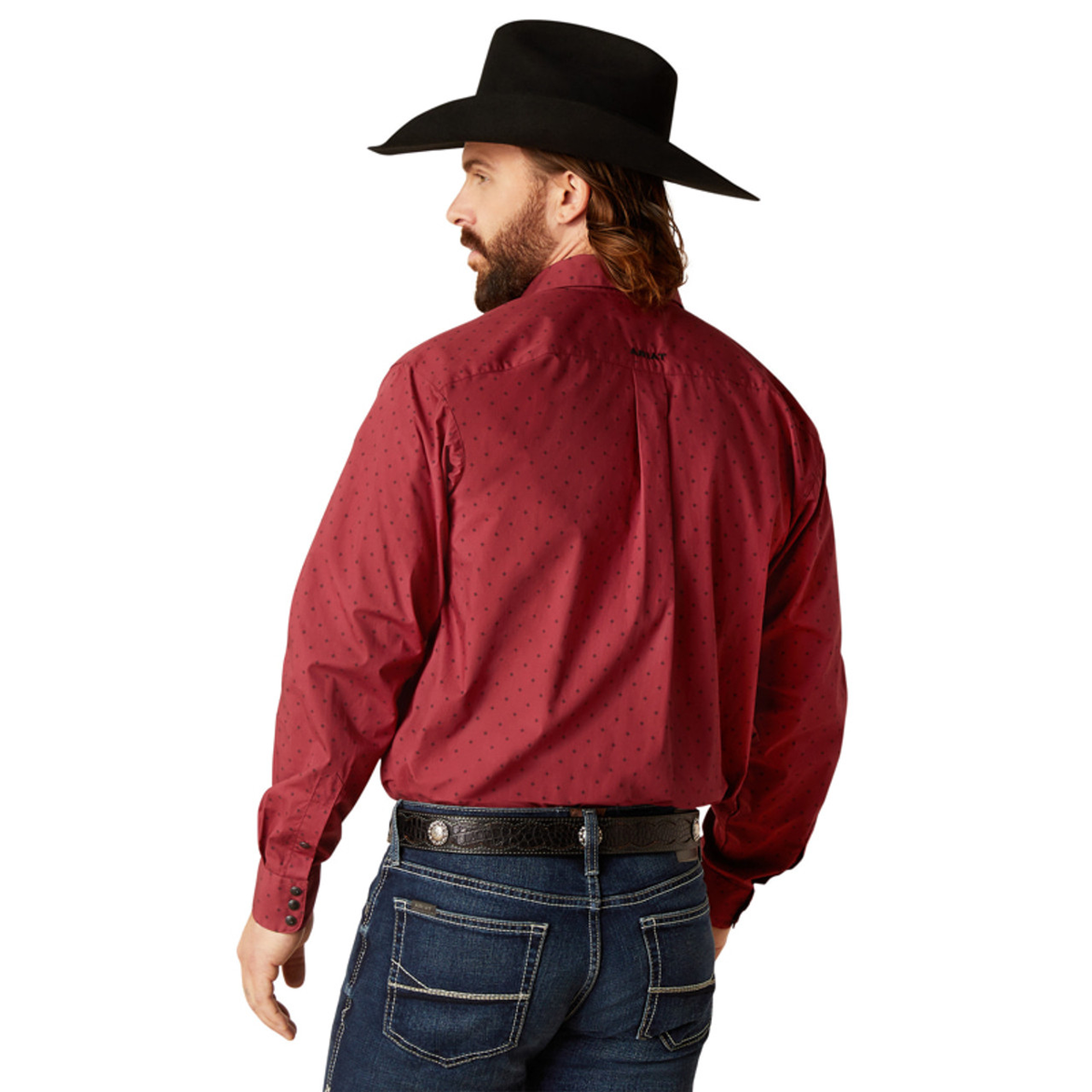 Ariat Men's Clothing Norwin Print Red Shirt