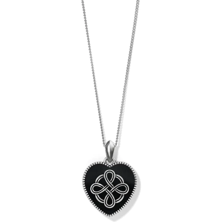 Brighton Women's Interlok Noir Reversible Heart Necklace