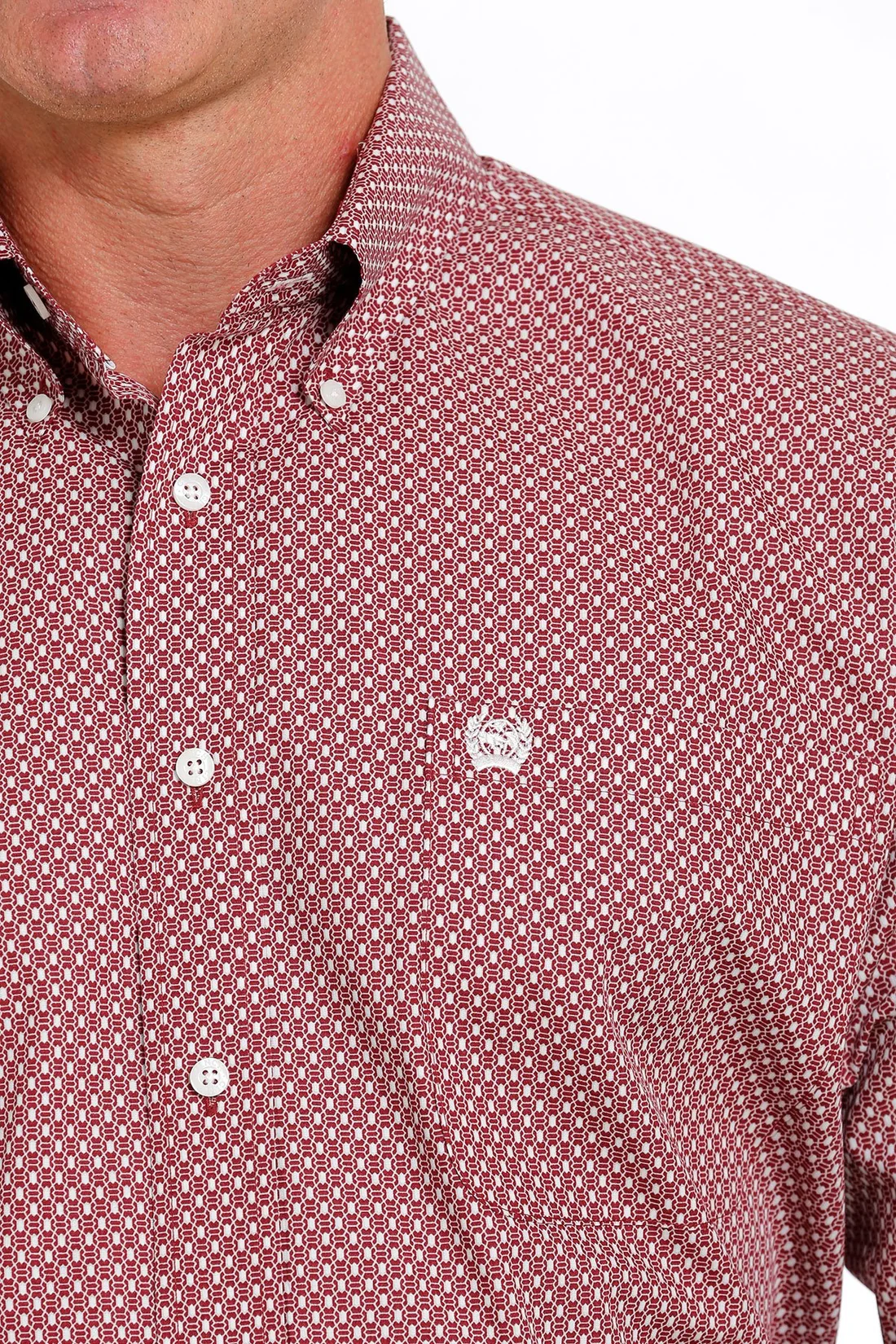 Cinch Men's Western Geometric Red Shirt