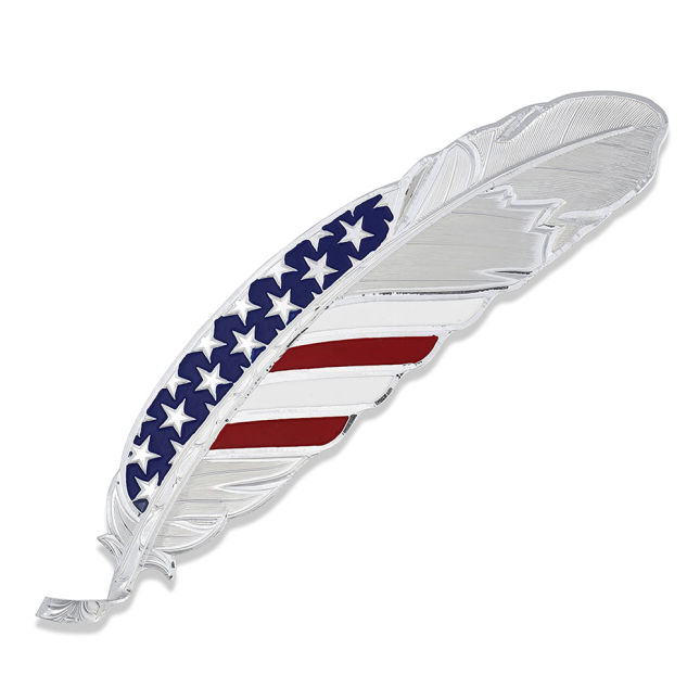 Montana Silversmiths Star &amp; Stripes Usa Flag Hat Feather