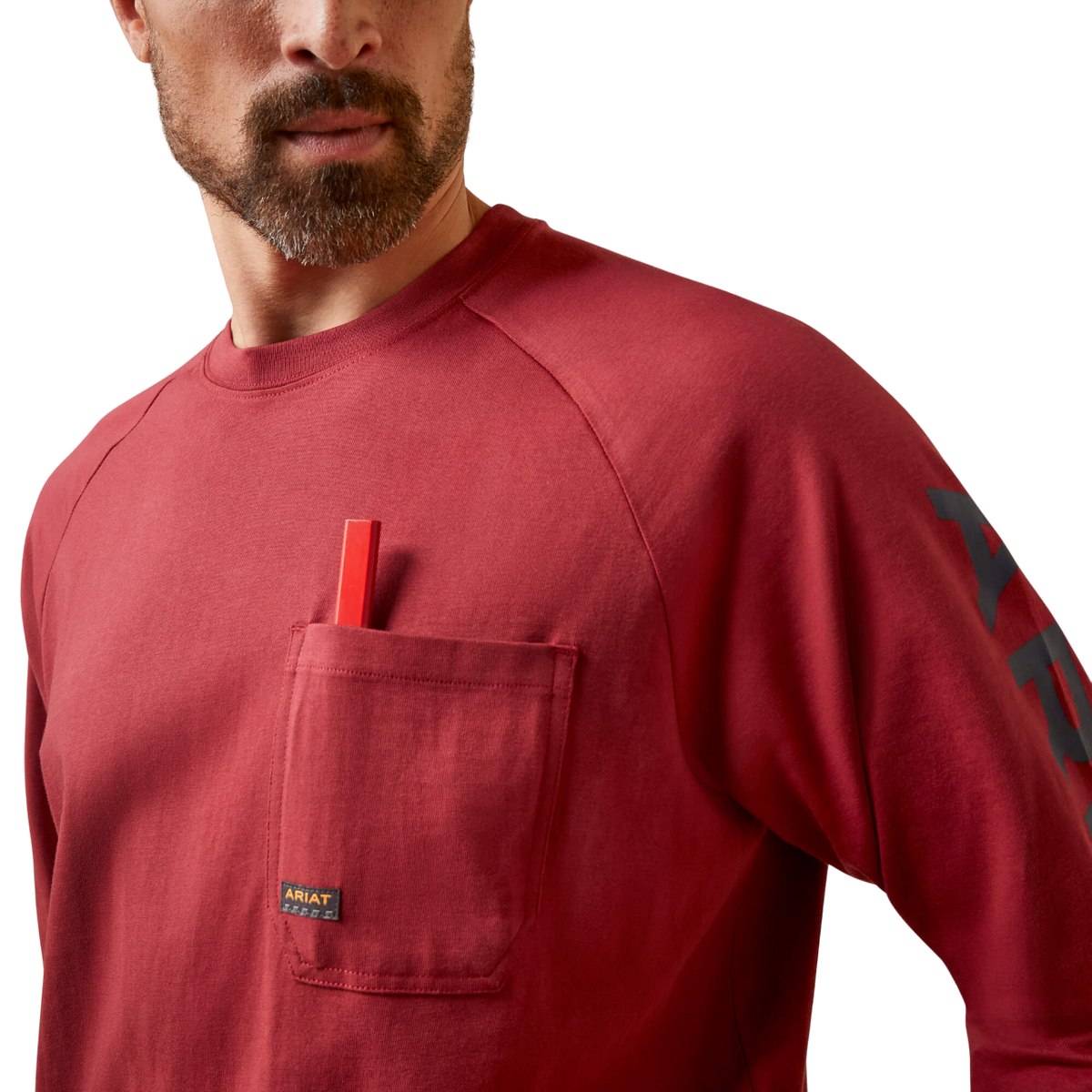 Ariat Clothing Men's Rebar Cotton Strong Graphic Red Shirt