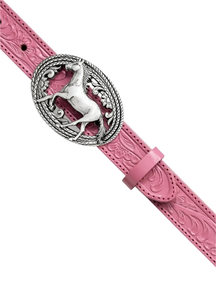 Justin Youth Girl's Lil Beauty Leather Pink Belt