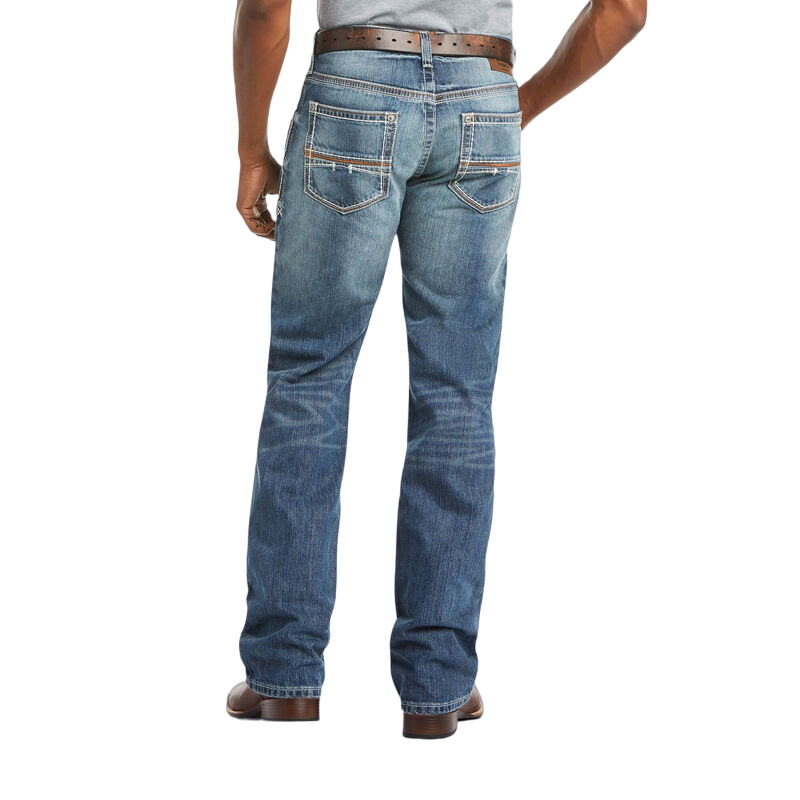 Ariat Men's Low Rise Coltrane Bootcut Cut Blue Jeans