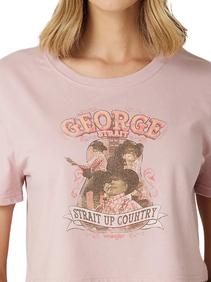 Wrangler Women's George Strait Short Sleeve Crop Tee