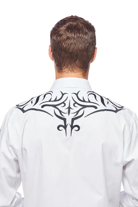 Avalon Men's White Embroidered Shirt