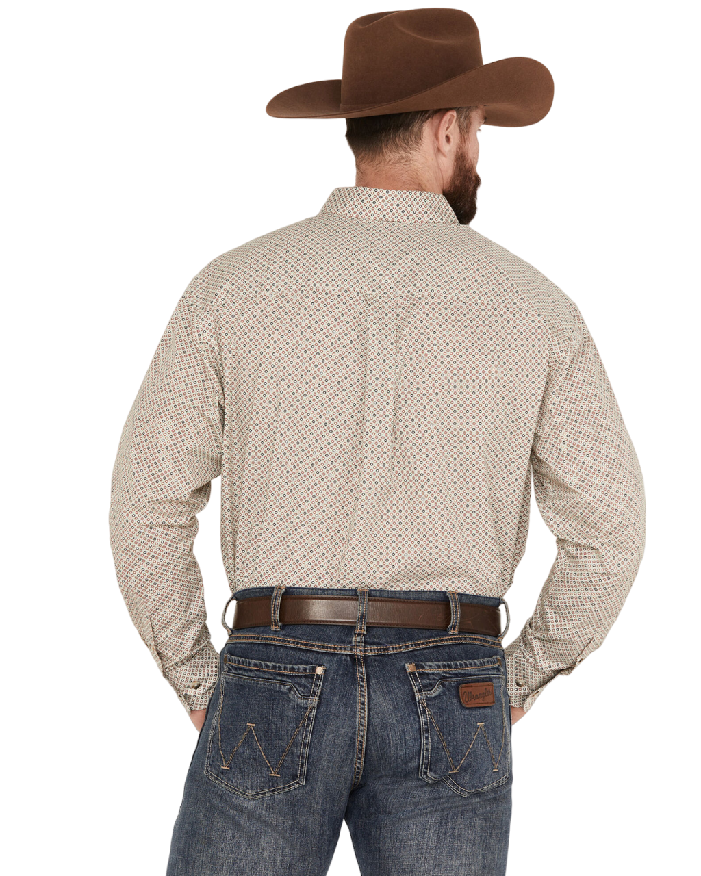 Wrangler Men's George Strait Long Sleeve Geo Print Western Shirt - Big