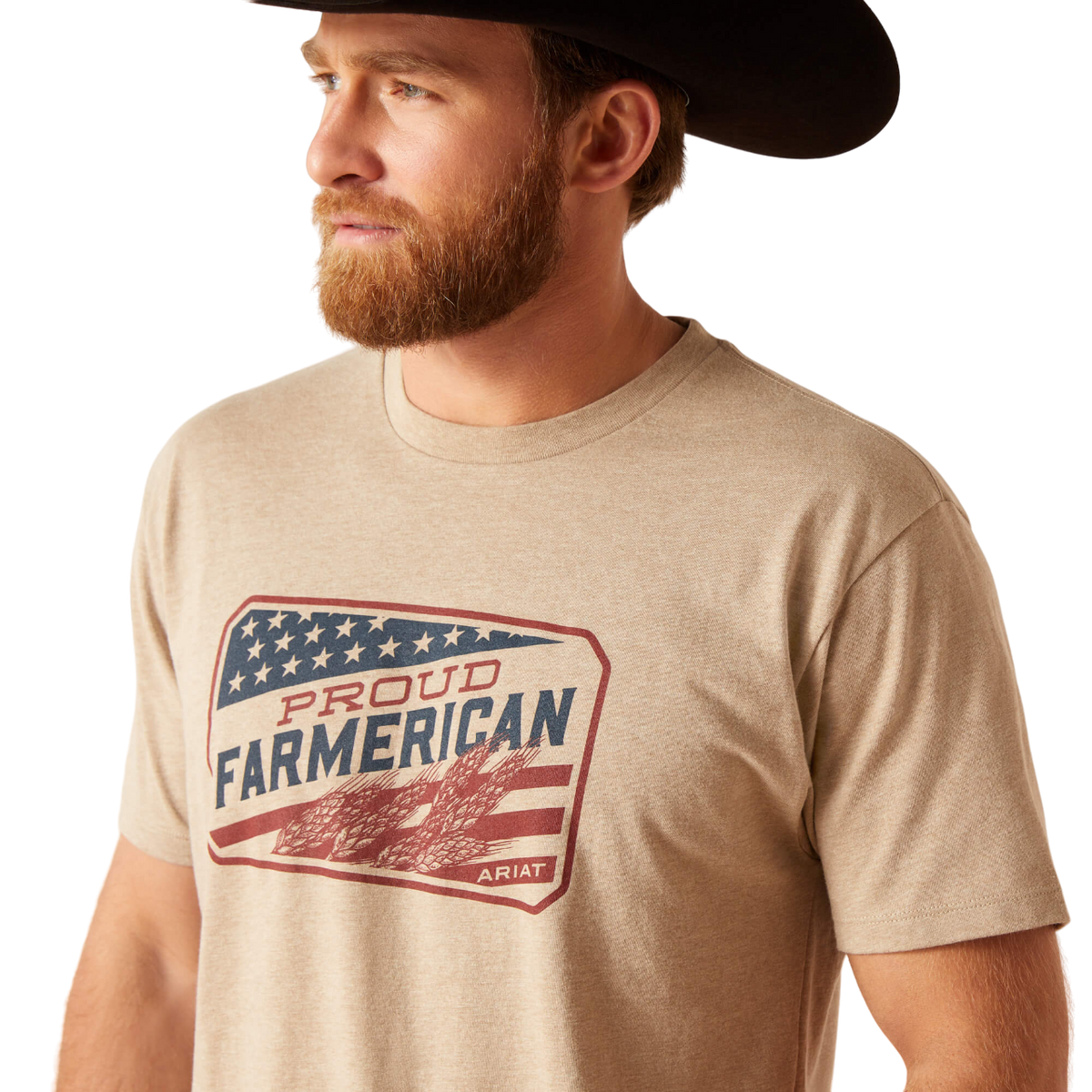 Ariat Men's Farmerican Oatmeal Heather T-Shirt