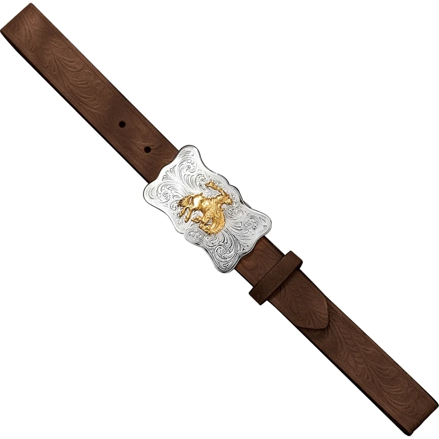 Justin Youth Boy's Bucking Bronco Brown Belt