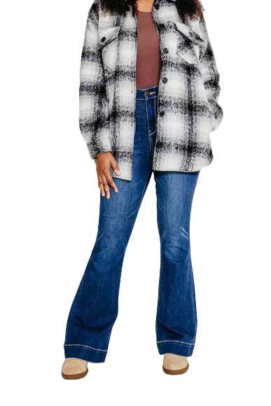 Judy Blue Women's Trouser Flare High Blue Jeans