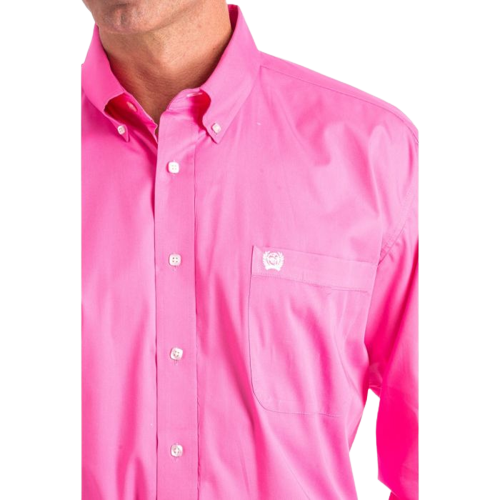 Cinch Men's Pink Classic Fit Shirt