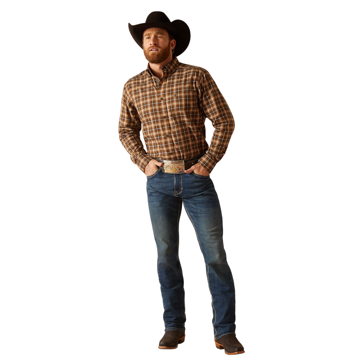 Ariat Men's Pro Series Norris Brown Shirt