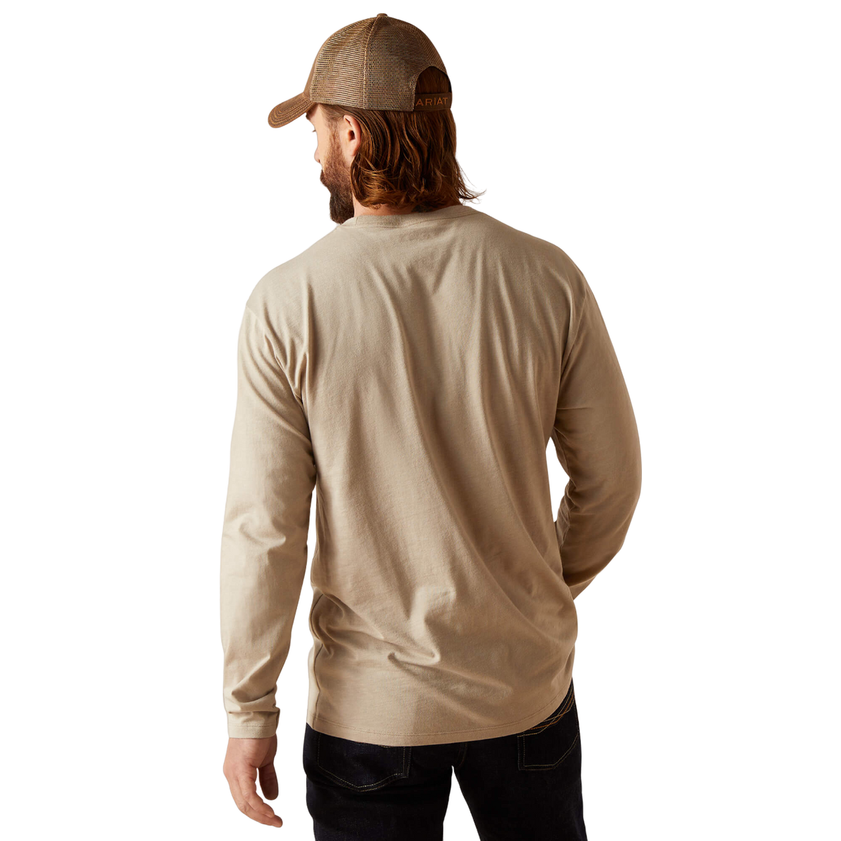 Ariat Men's Aztec Logo Khaki Heather T-Shirt