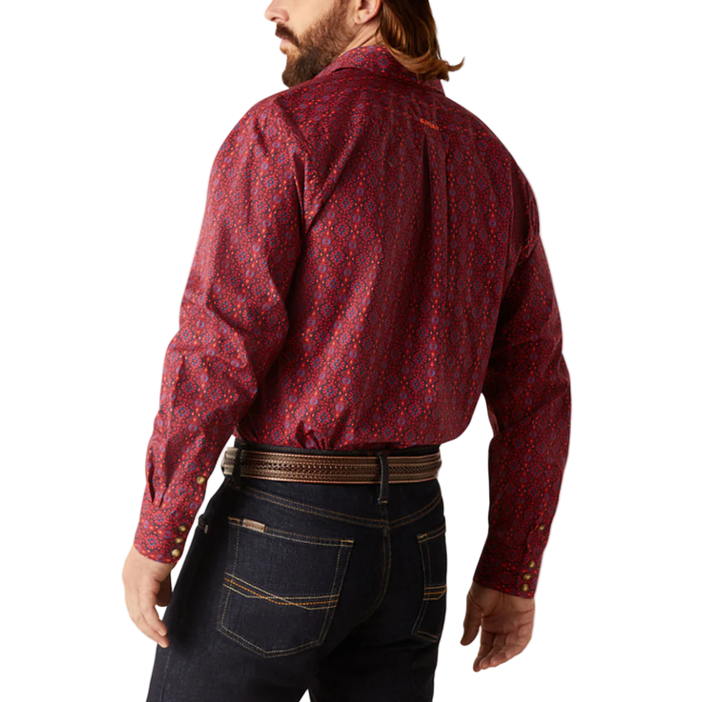 Ariat Men's Patterson Classic Fit Red Shirt