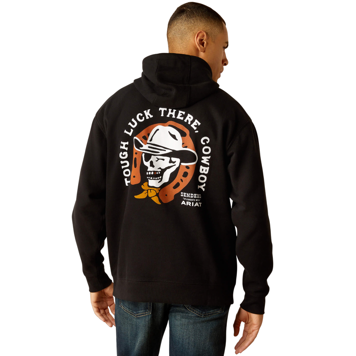Ariat Unisex Sendero Winking Skull Black Hoodie