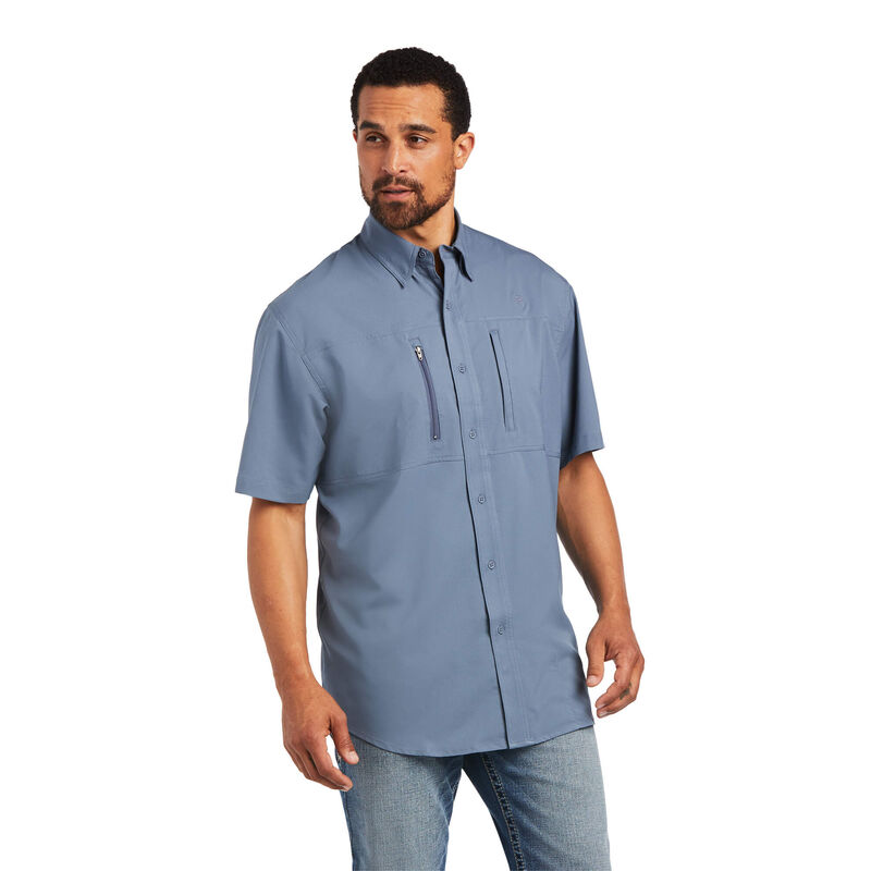 Ariat Men's Venttek Classic Fit Folkstone Grey Shirt