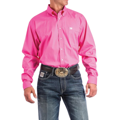 Cinch Men's Pink Classic Fit Shirt
