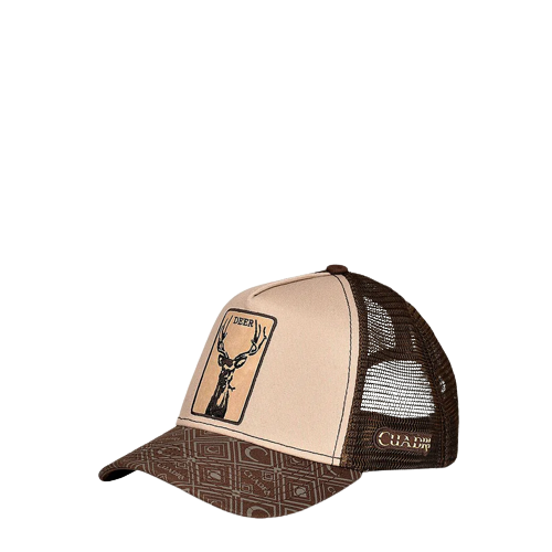 Cuadra Men's Snapback With Deer Patch Brown Cap