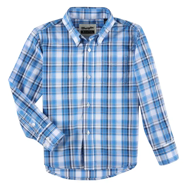 Wrangler Boy's Riata Plaid Shirts - Classic Western Style