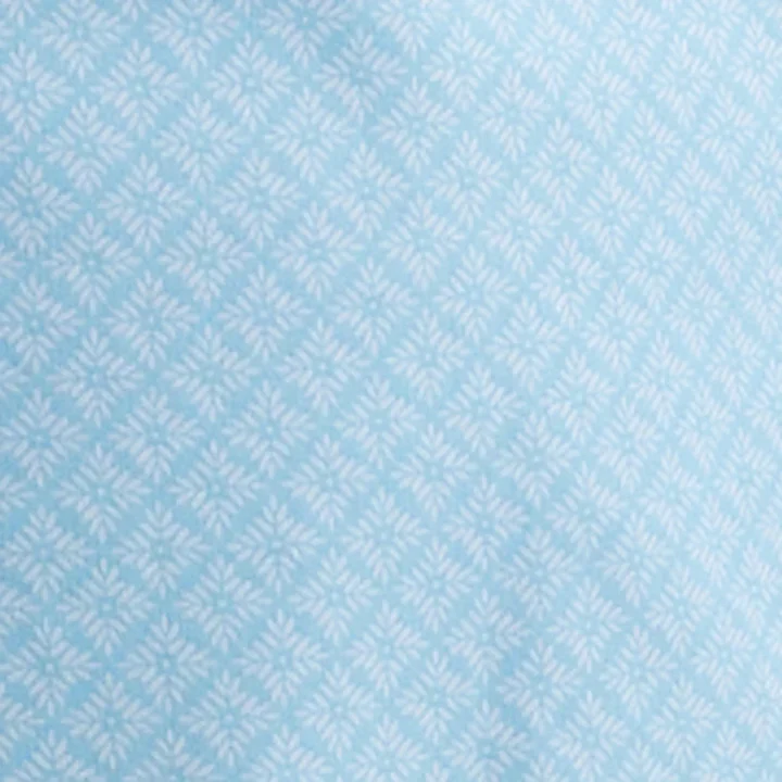 Wrangler Men's Light Blue and White Geo Print Long Sleeve Western Shirt - Big
