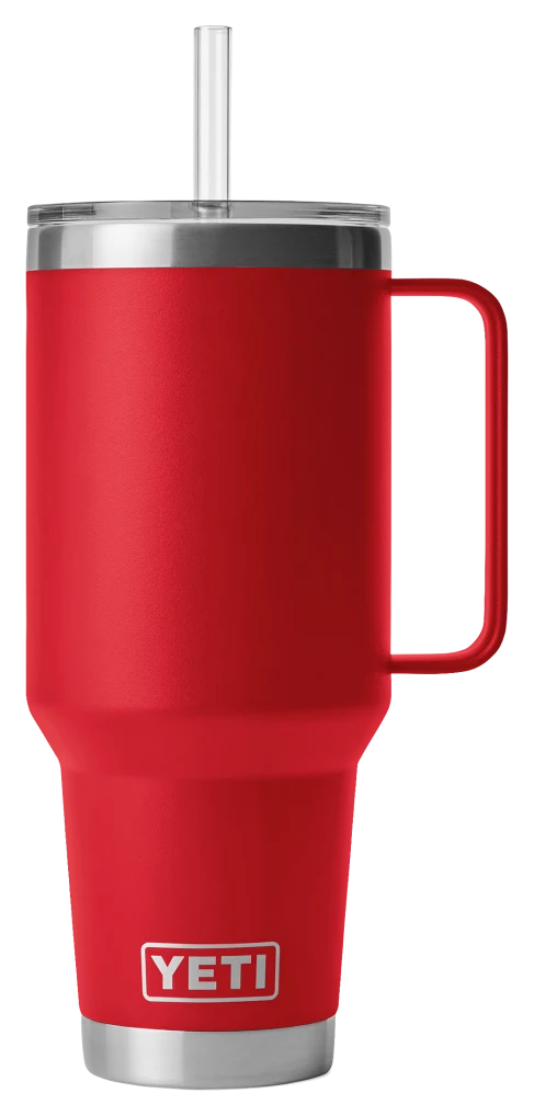 Yeti Rambler 42oz Mug Straw Rescue Red