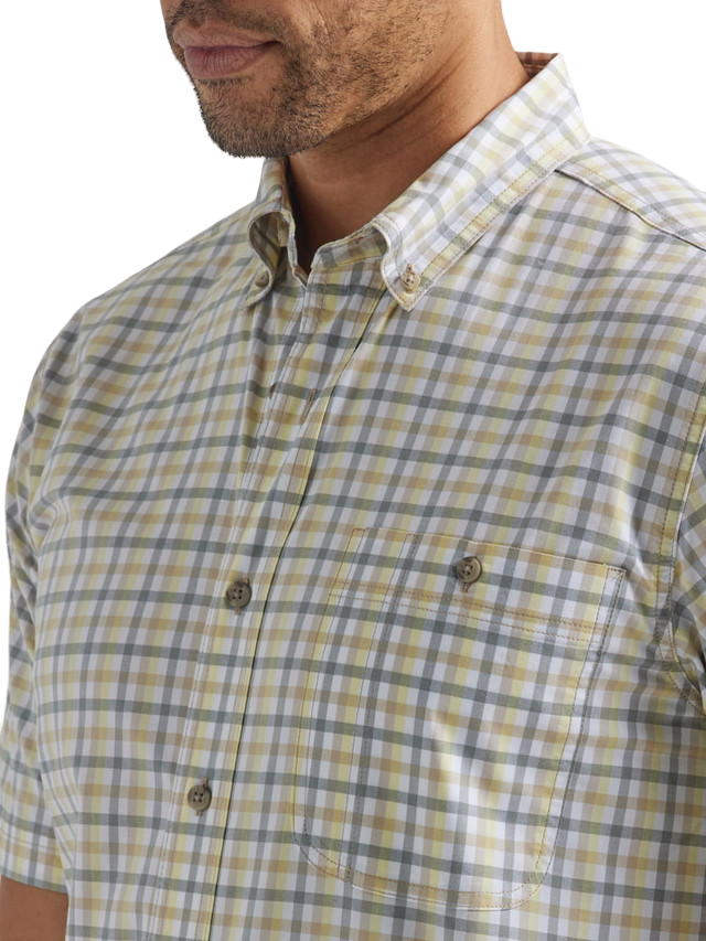 Wrangler Mens Rugged Wear Wrinkle Resist Plaid Shirt - Big