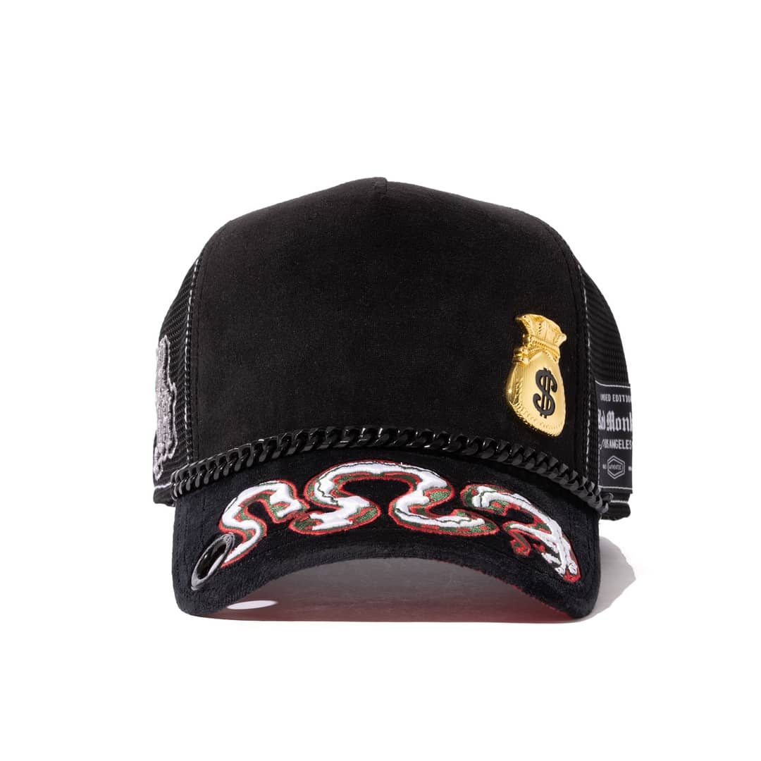 Red Monkey Men's Money Bag Glory Trucker Black Cap