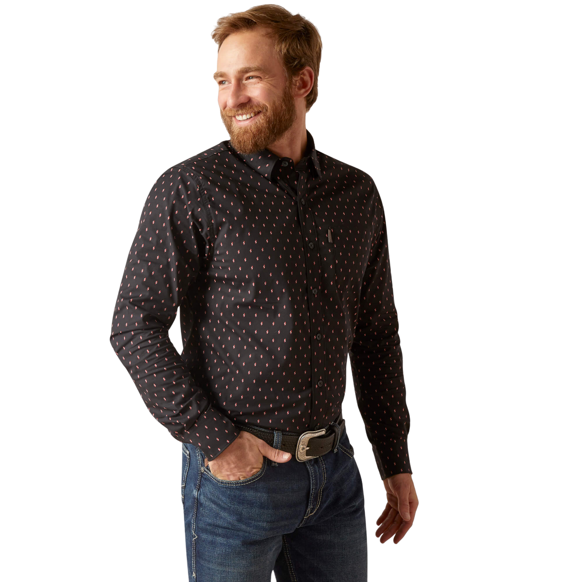 Ariat Men's Black Merrick Stretch Modern Fit Shirt