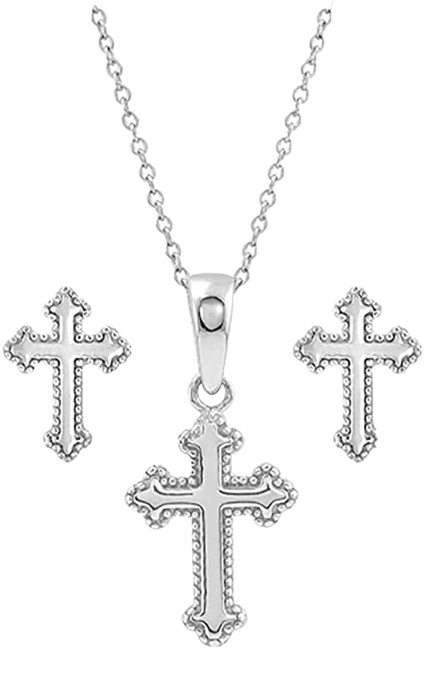 Montana Silversmiths Women's Cross Necklace And Earrings Set