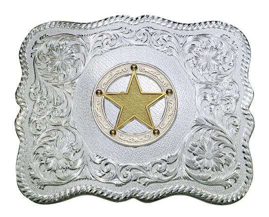 Montana Silversmith Scalloped Belt Round Star Concho Buckle