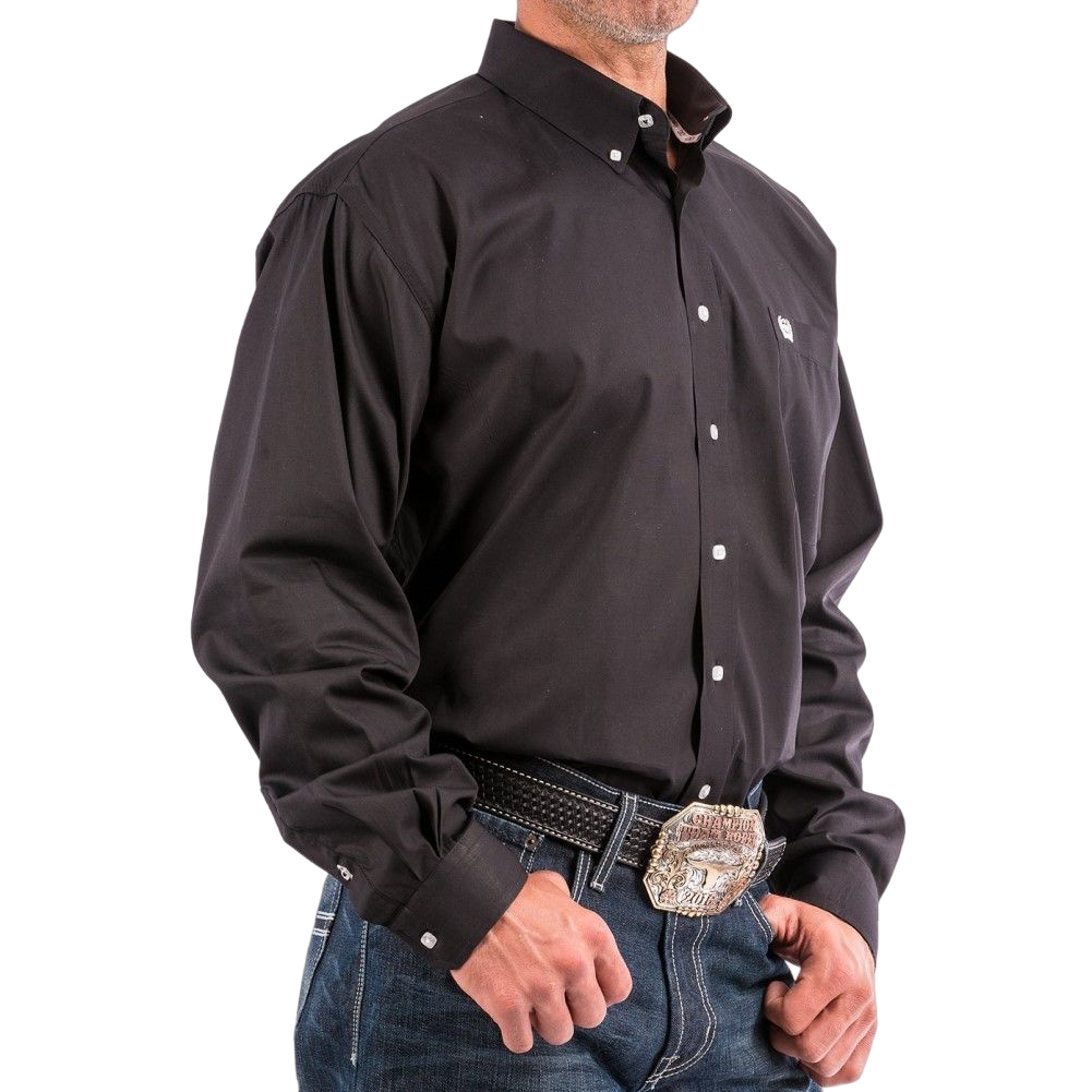 Cinch Men's Classic Fit Black Shirt | Fuller Body & Tucked-In Style ...