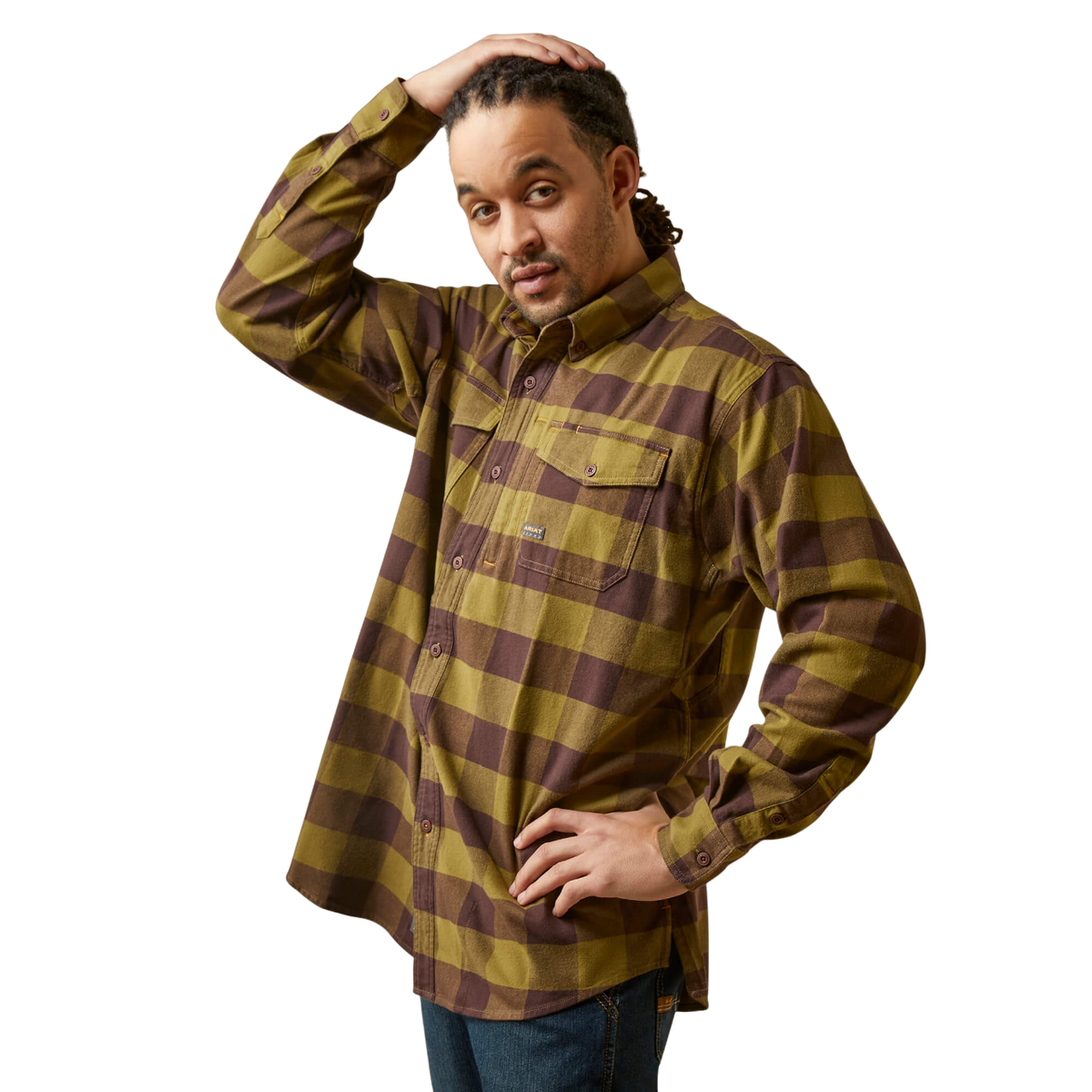 Ariat Men's Clothing Rebar Flannel Work Multicolor Shirt