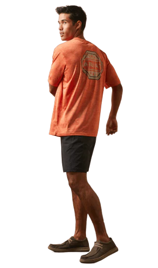 Ariat Men's Charger Stamp Blood Orange Shirt