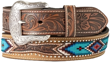 Nocona Men's Floral Western Brown Belt