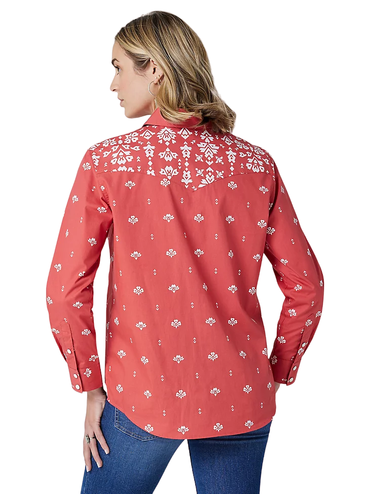 Wrangler Women's Retro Americana Bandana Red Shirt