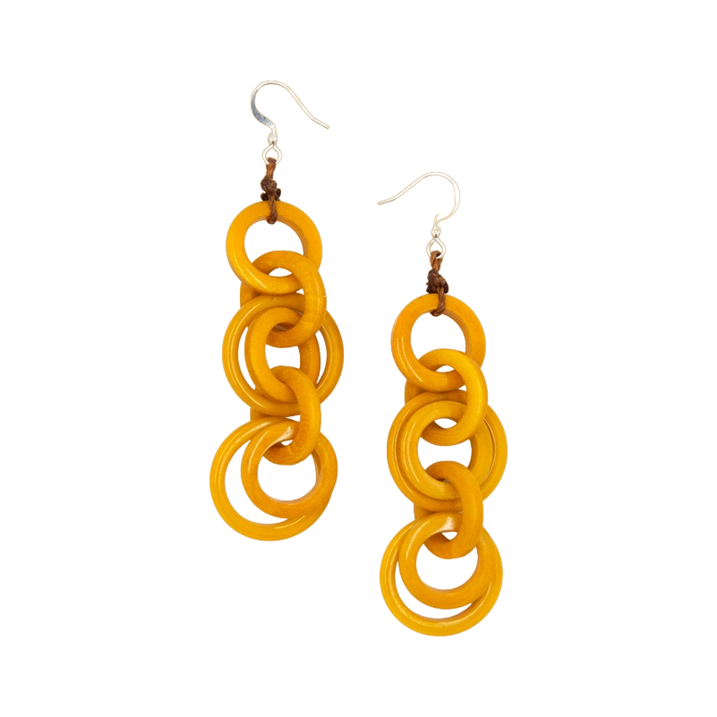 Tagua Women's Mustard Yellow Olivia Earrings