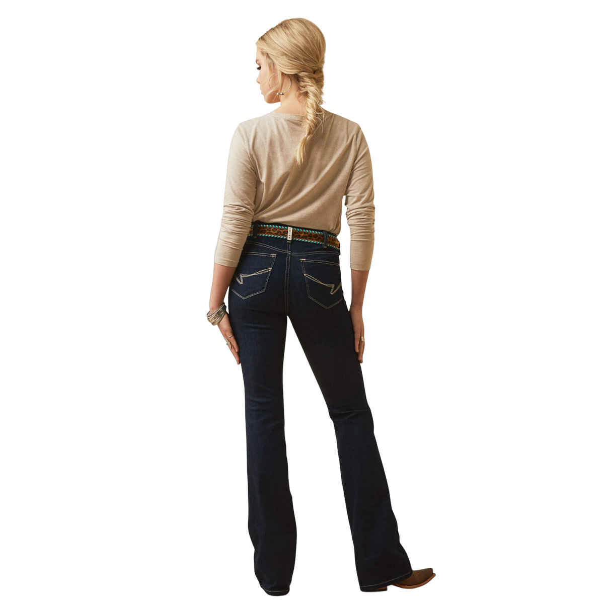 Ariat Women's Blue Real High Rise Selma Boot Cut Jeans