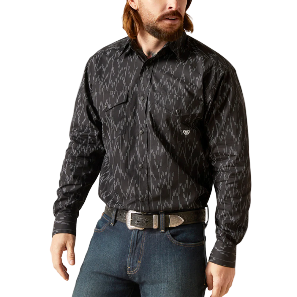 Ariat Men's Clothing Shea Classic Fit Black Shirt